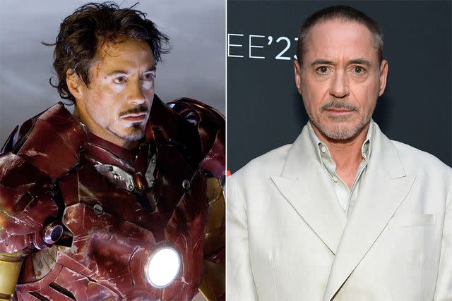 <p>Everett Collection; Getty Images</p> Tony Stark/Iron Man; Robert Downey Jr.