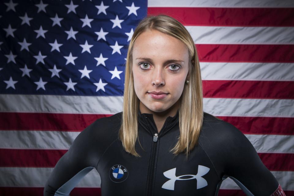 Olympic bobsledder Katie Eberling poses for a portrait during the 2013 U.S. Olympic Team Media Summit in Park City, Utah September 30, 2013. REUTERS/Lucas Jackson (UNITED STATES - Tags: SPORT OLYMPICS BOBSLEIGH PORTRAIT)