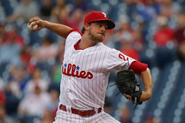 Aaron Nola showed flashes during an injury-shortened 2016. (Getty Images/Hunter Martin)