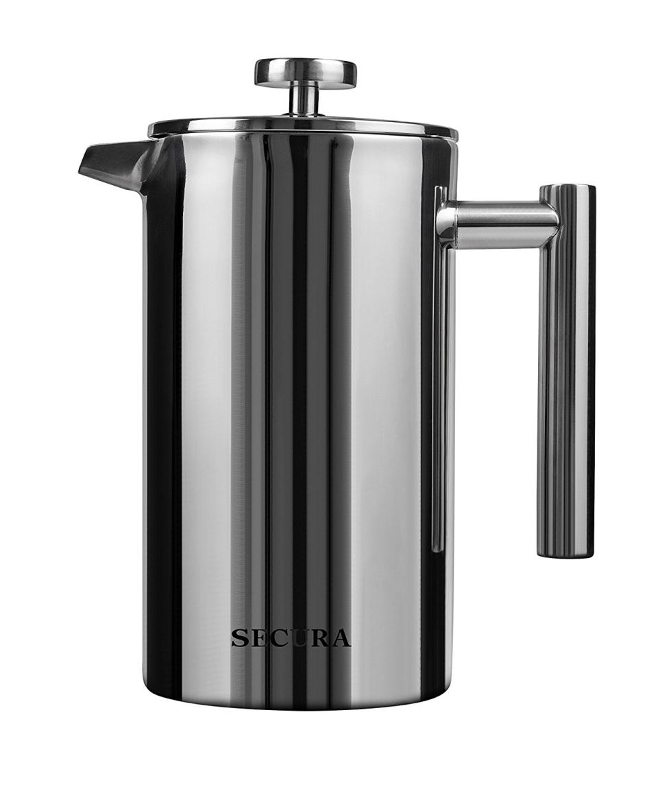 13) Secura Stainless Steel French Press Coffee Maker
