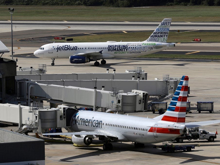 American Airlines and JetBlue Airways