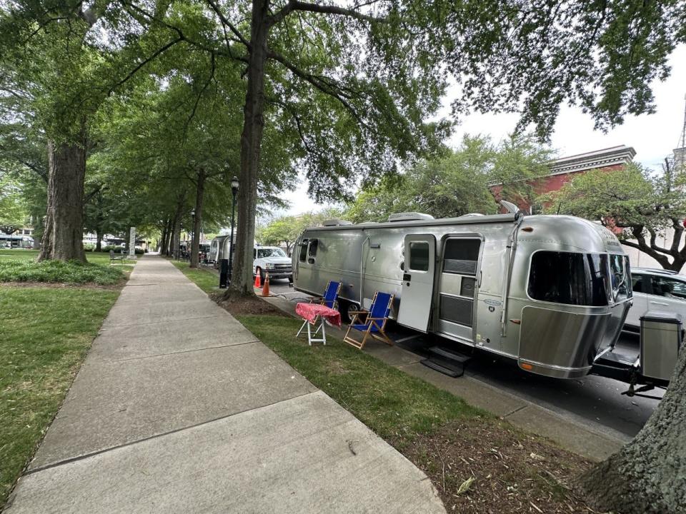Airstream enthusiasts gathered in Shelby recently for the third Shining in Shelby airstream rally.