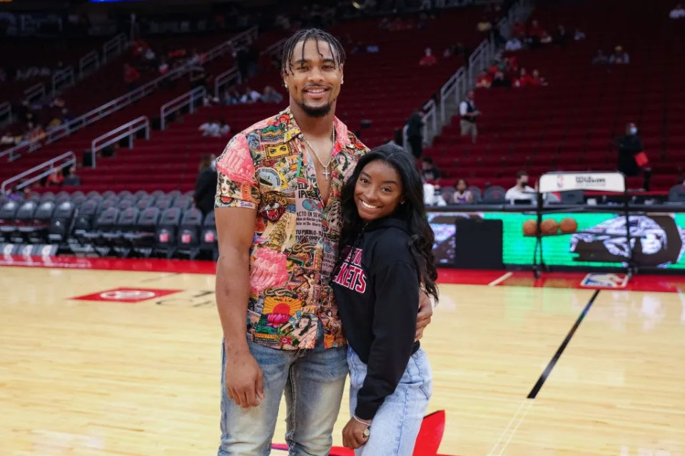 Simone Biles and Jonathan Owens