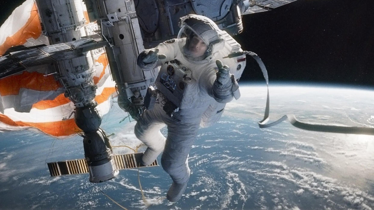 'Gravity' opens with a lengthy, unbroken sequence in outer space. (Credit: Warner Bros)