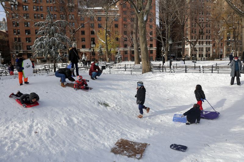 Nor'easter storm in New York City