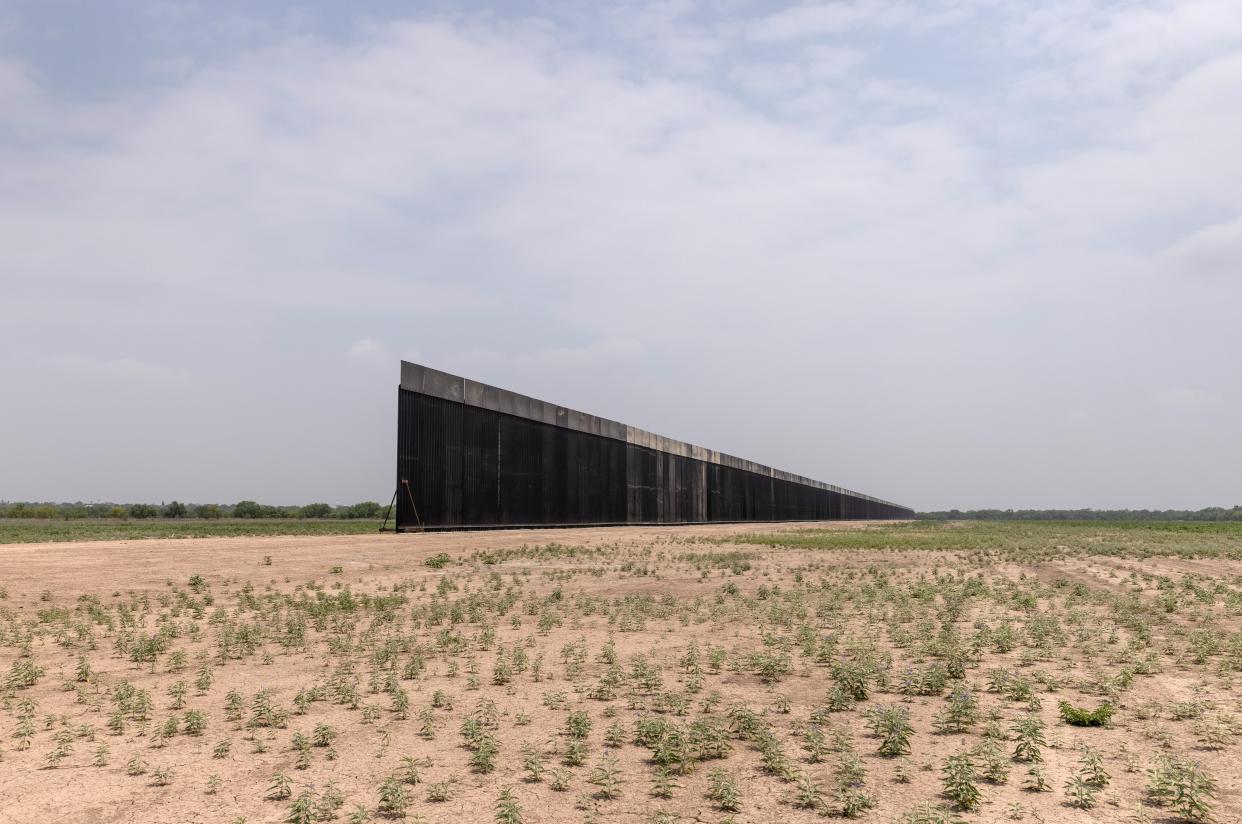 File image: A portion of US-Mexico border wall stands unfinished on 14 April, 2021 near La Joya, Texas (Getty Images)
