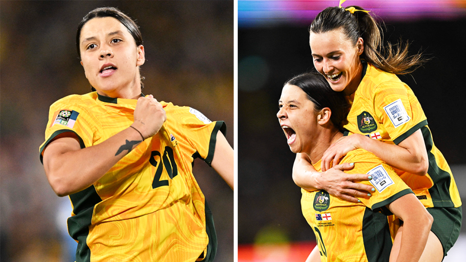 Sam Kerr (pictured left) and Haley Raso (pictured right) have been nominated for the Ballon d'Or. (Getty Images)