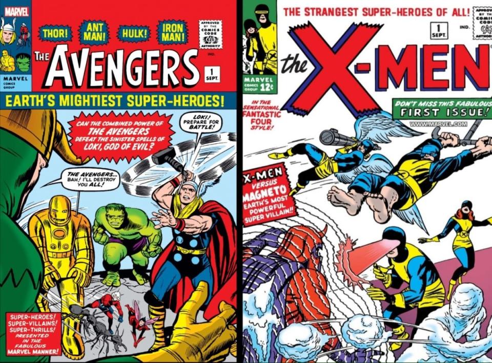 The covers for 1963's Avengers #1 and X-Men #1. 