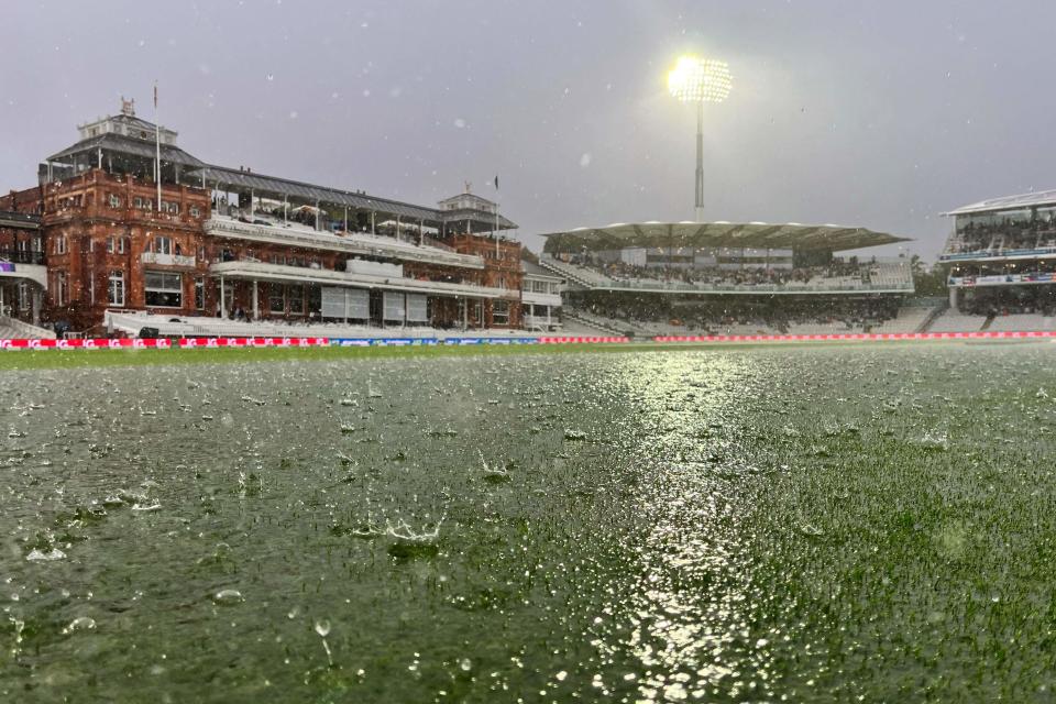 The pitch at Lord’s this afternoon (AFP/Getty)