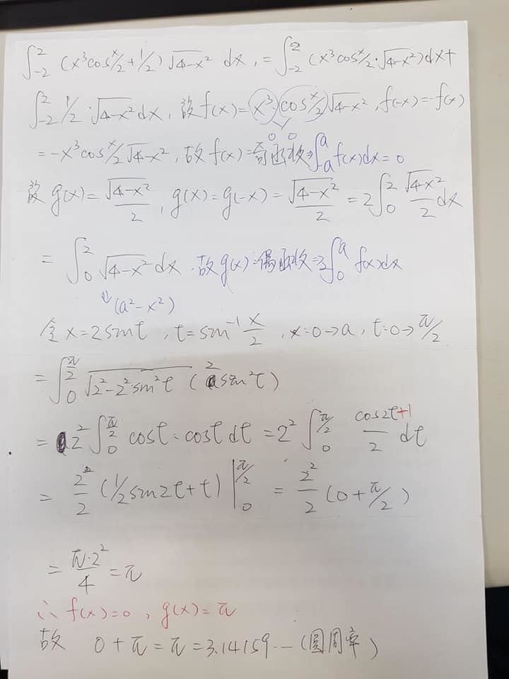 數學老師解出題目，網友們笑說有詳解還是看不懂。（圖／翻攝自爆廢公社）