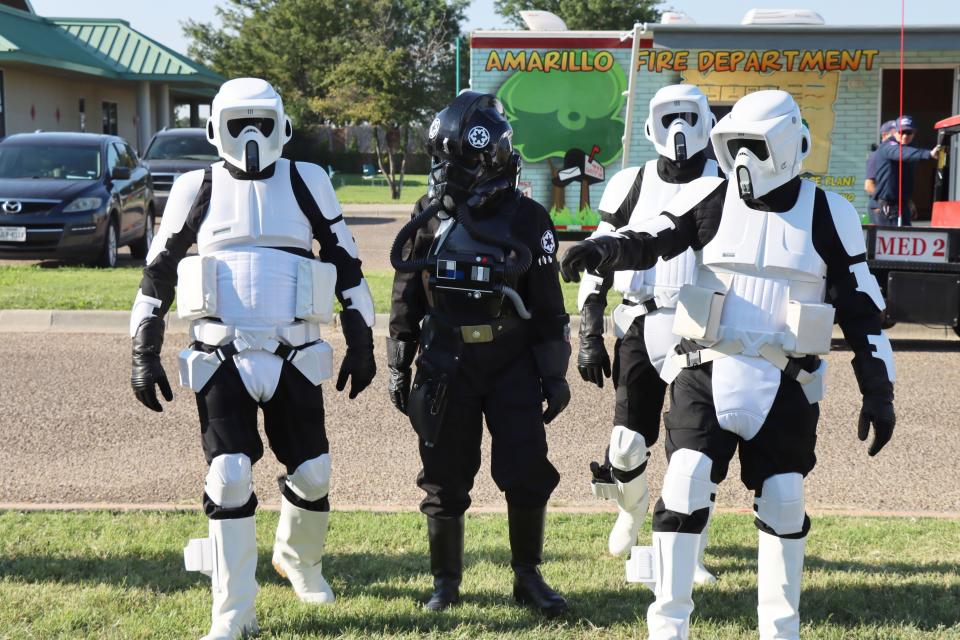 Star Wars Stormtroopers with the 501st Legion West Texas Squadron roam the aisles of the Amarillo Library's 2021 AMA-Con.