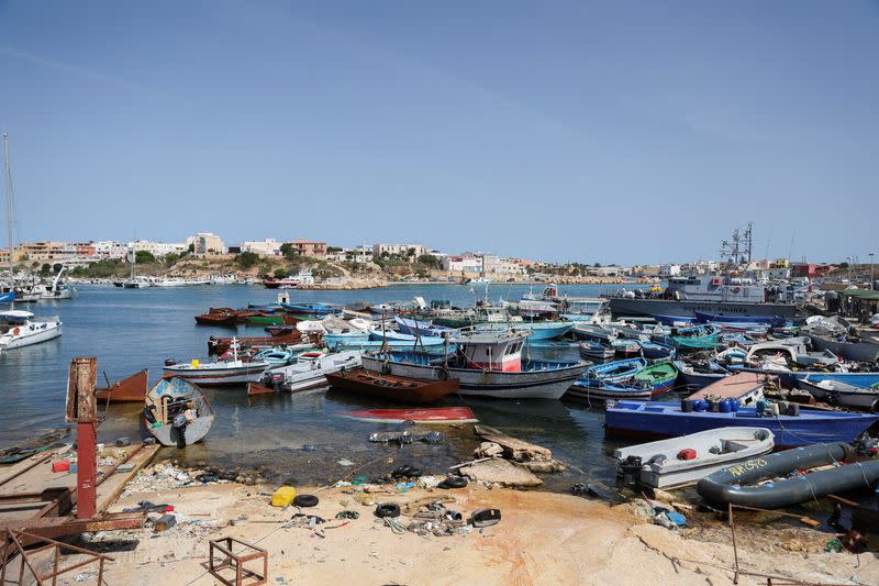 Migrants in Lampedusa