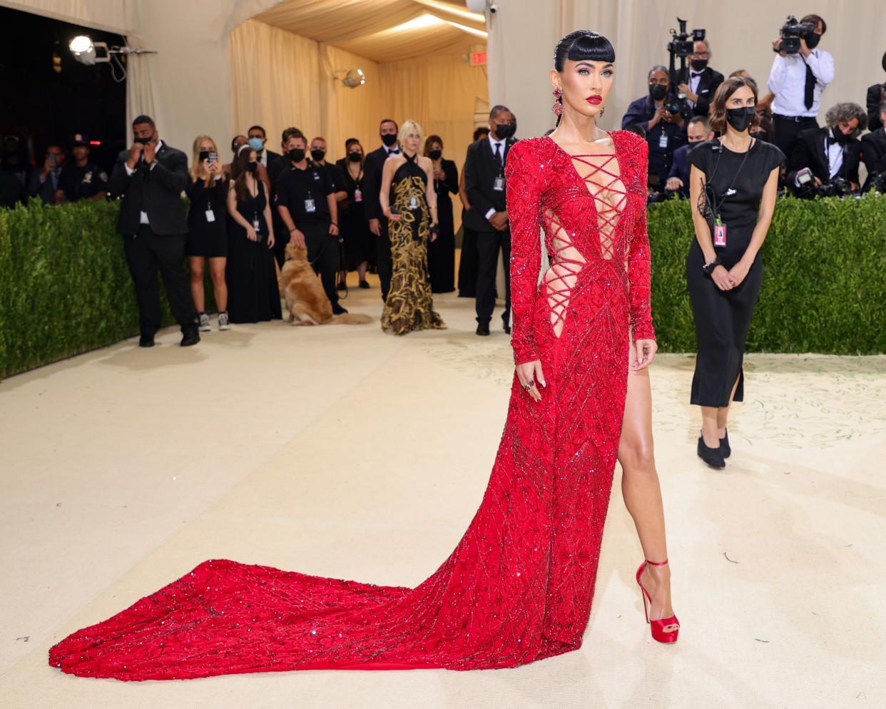 Megan Fox attends The 2021 Met Gala Celebrating In America: A Lexicon Of Fashion at Metropolitan Museum of Art on Sept. 13, 2021 in New York.