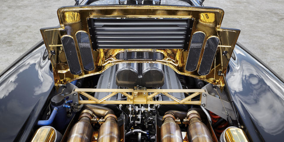 <p>Yes, that's real gold. The McLaren F1 was a cost-no-object car.</p>