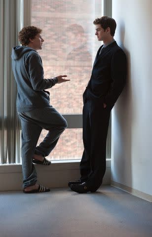 <p>Columbia/Kobal/Shutterstock</p> Jesse Eisenberg (left) and Andrew Garfield in 'The Social Network'