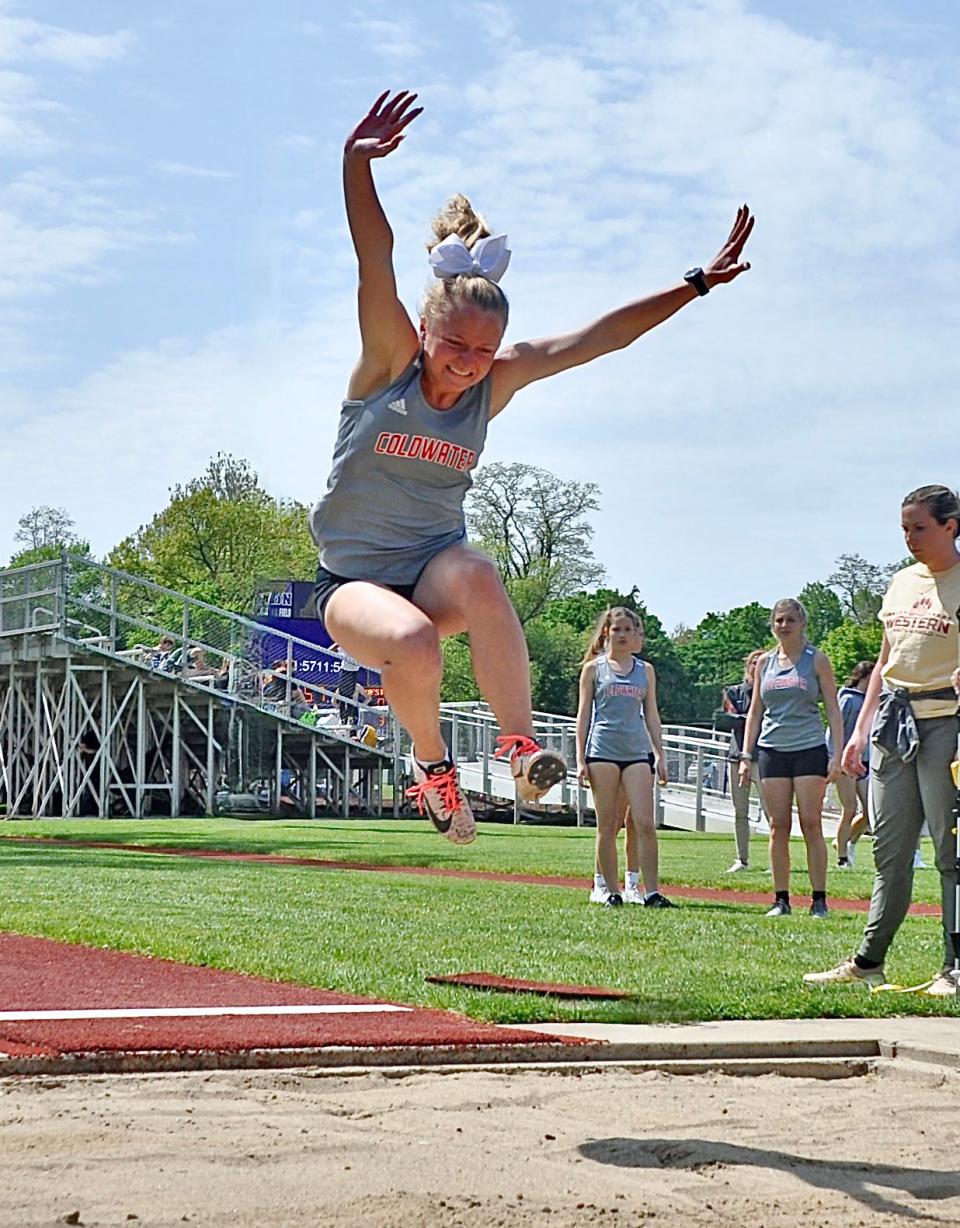 Coldwater's Sarah Forrister proved to be a field event ace, having a career year in the long jump during her senior year.