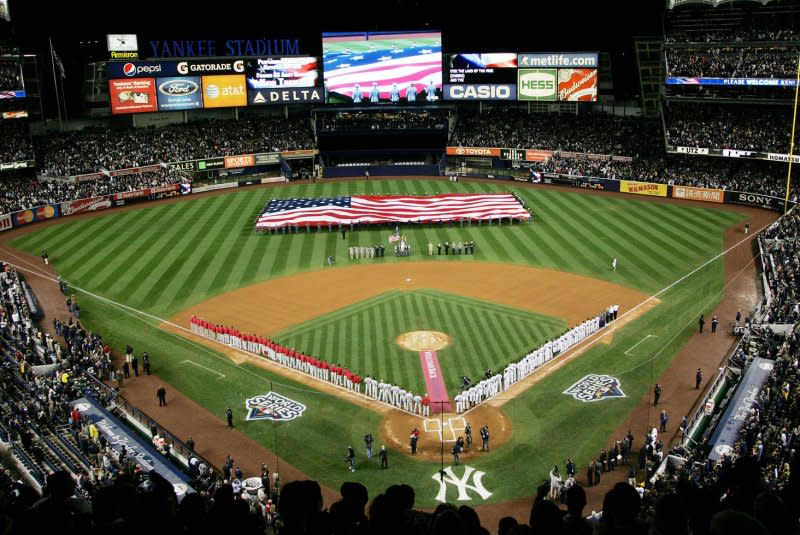 On April 18, 1923, the original Yankee Stadium opened in New York. File Photo by Monika Graff/UPI