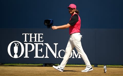 Tommy Fleetwood hits the first tee - Credit: Matthew Lewis/R&A via Getty Images