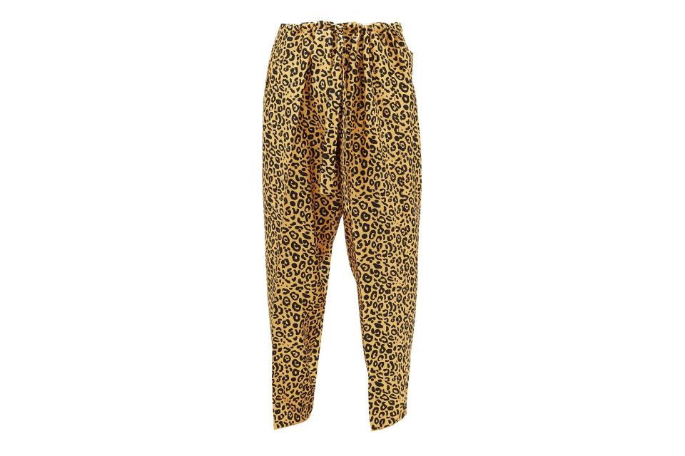 Umit Benan B+ leopard wide leg trousers