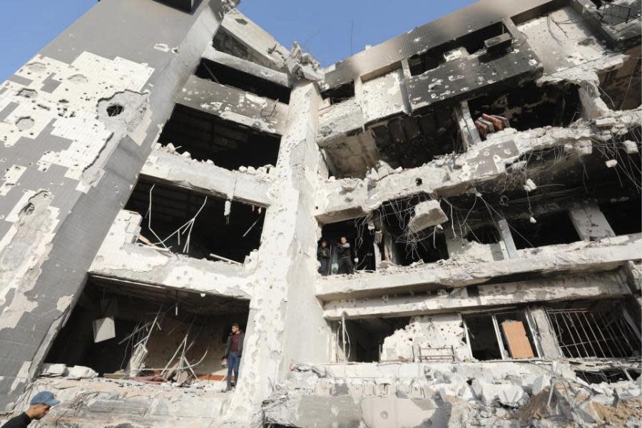 The National: A view of the al-Shifa Hospital in Gaza City, Gaza on April 1, 2024