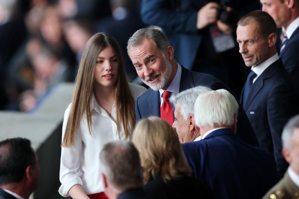 Felipe VI y la infanta Sofía. Final Eurocopa 2024