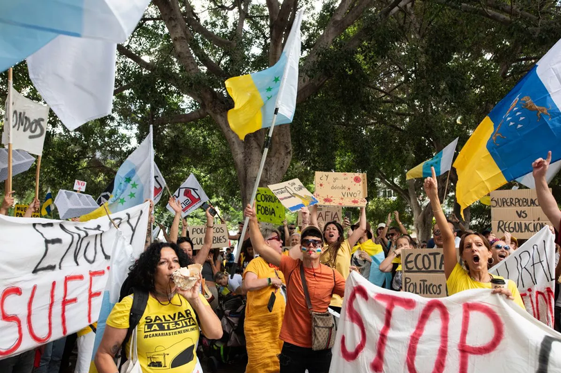 Protests in Tenerife