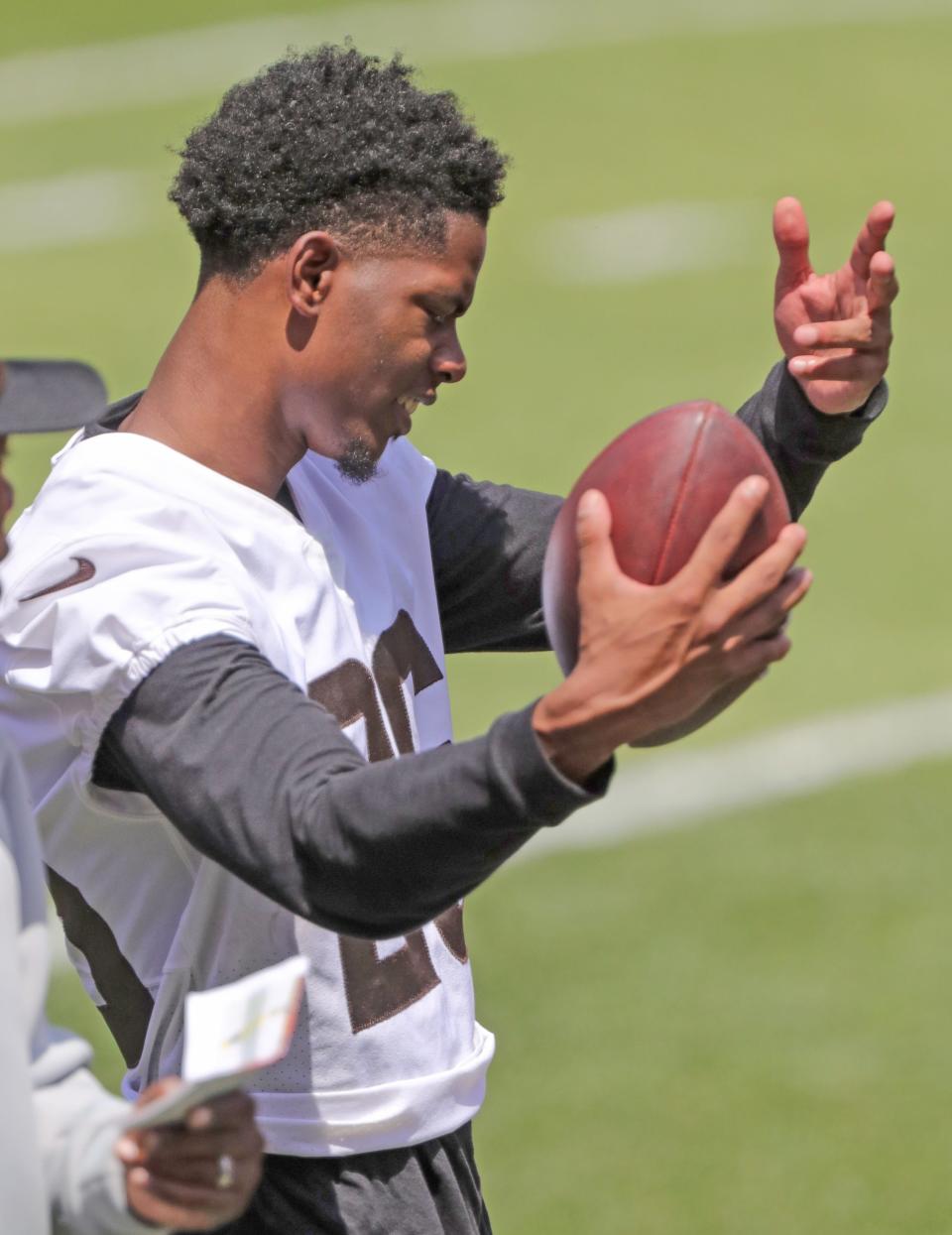 Cleveland Browns cornerback Greedy Williams sat out the last day of minicamp on Thursday, June 16, 2022 in Cleveland, Ohio, at FirstEnergy Stadium.