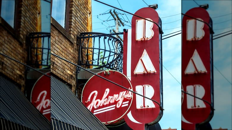 Johnny's Bar on Fulton sign