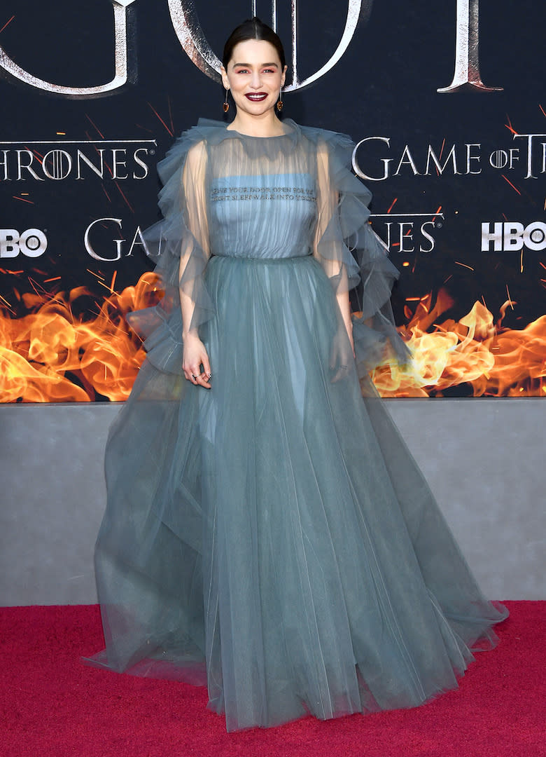 Emilia Clarke at the ‘Game of Thrones’ season eight premiere