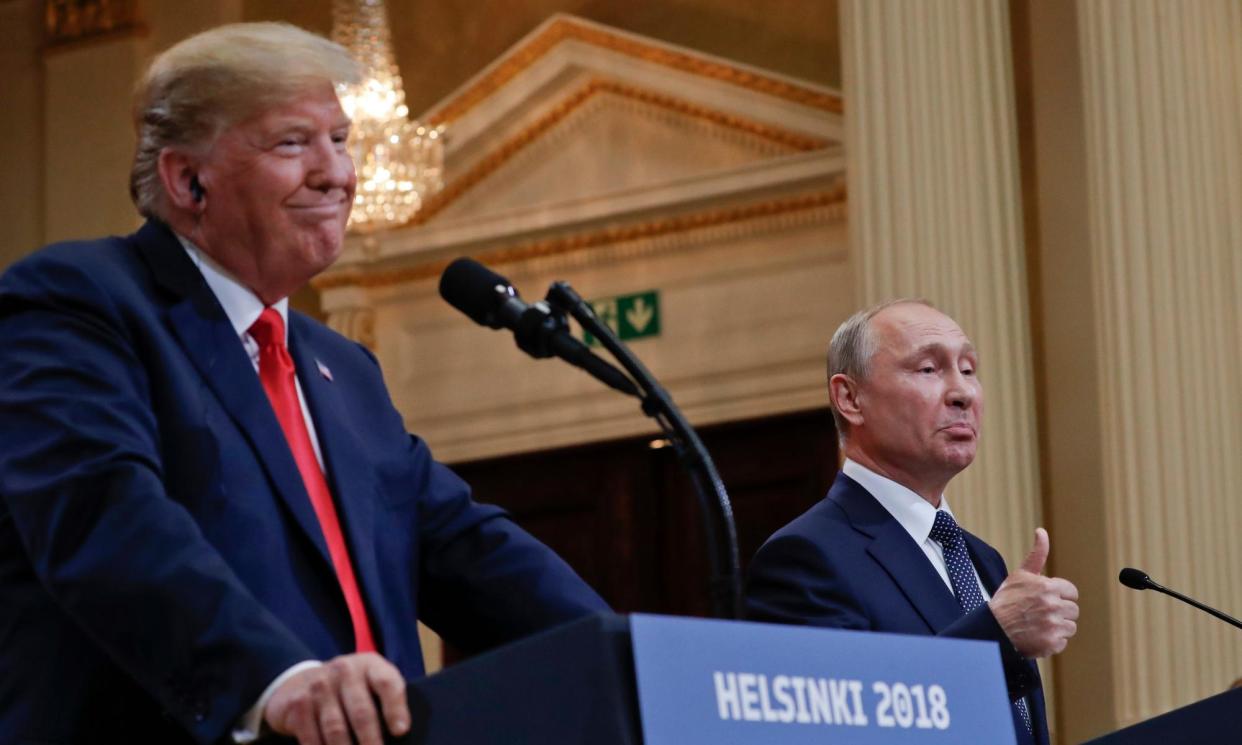 <span>Author David Sanger writes that Trump’s view of Ukraine was ‘essentially identical’ to that of Vladimir Putin.</span><span>Photograph: Pablo Martínez Monsiváis/AP</span>