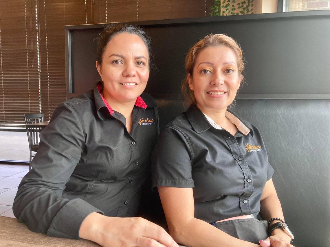 From left to right, Alma Valencia and Yesenia Tapia, two of the owners of Sol Azteca Mexican Grill, a new restaurant that’s just opened in Warner Robins.