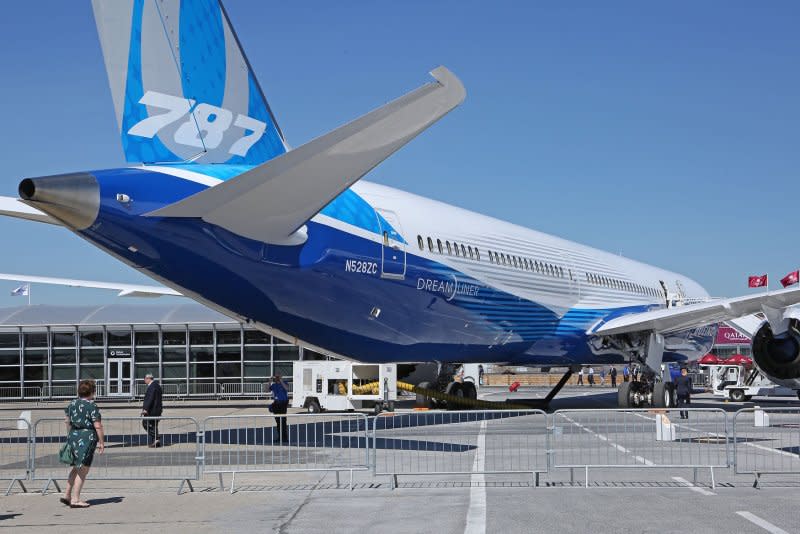 The carrier also increased its order for Boeing’s 787 Dreamliner (pictured) jet by five additional aircraft, with 35 of the fuel-efficient Dreamliners now firmed up, with deliveries expected to start midway through 2025. File Photo by David Silpa/UPI