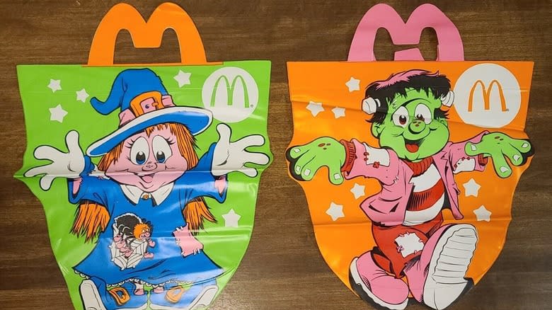Witch and frankenstein McDonald's bags 