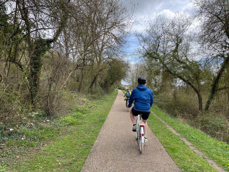 bike riding in giverny on viking skalga