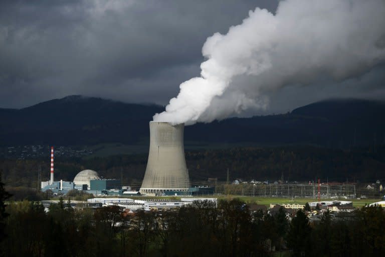 View of the Goesgen Nuclear Power Plant near Daeniken, northern Switzerland