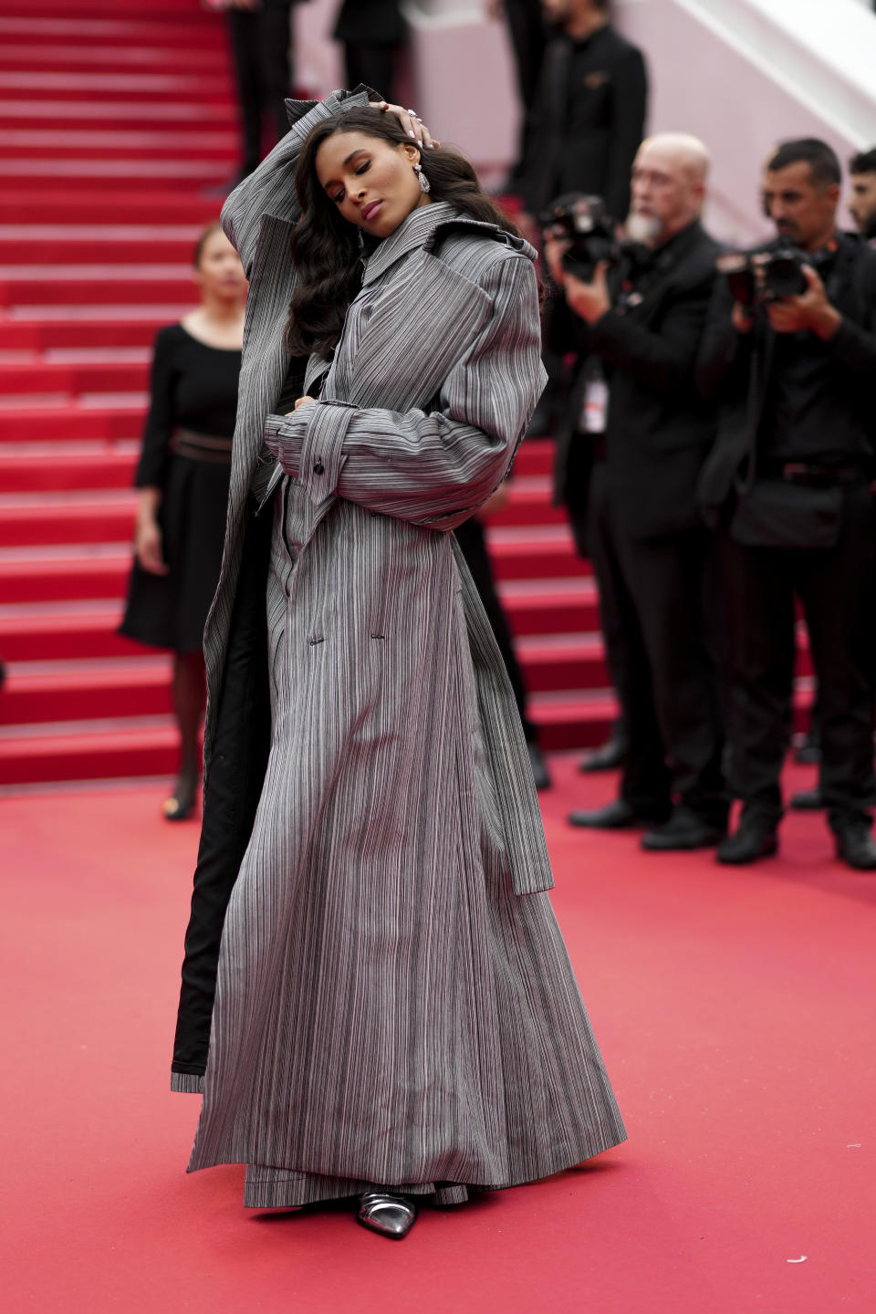 Cindy Bruna poses for photographers upon arrival at the premiere of the film 'Furiosa: A Mad Max Saga' at the 77th international film festival, Cannes, southern France, Wednesday, May 15, 2024. (Photo by Scott Garfitt/Invision/AP)