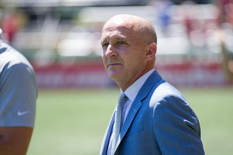 Paul Riley won't ever coach or work in the NWSL. (Photo by Diego Diaz/Icon Sportswire via Getty Images).