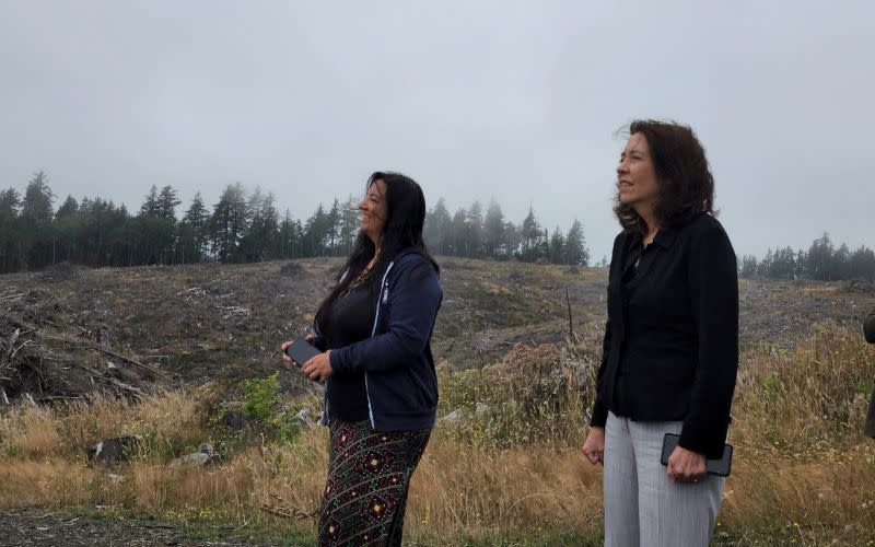 Washington State Senator Maria Cantwell with members of the  Shoalwater Bay Indian Tribe. (courtesy photo) 