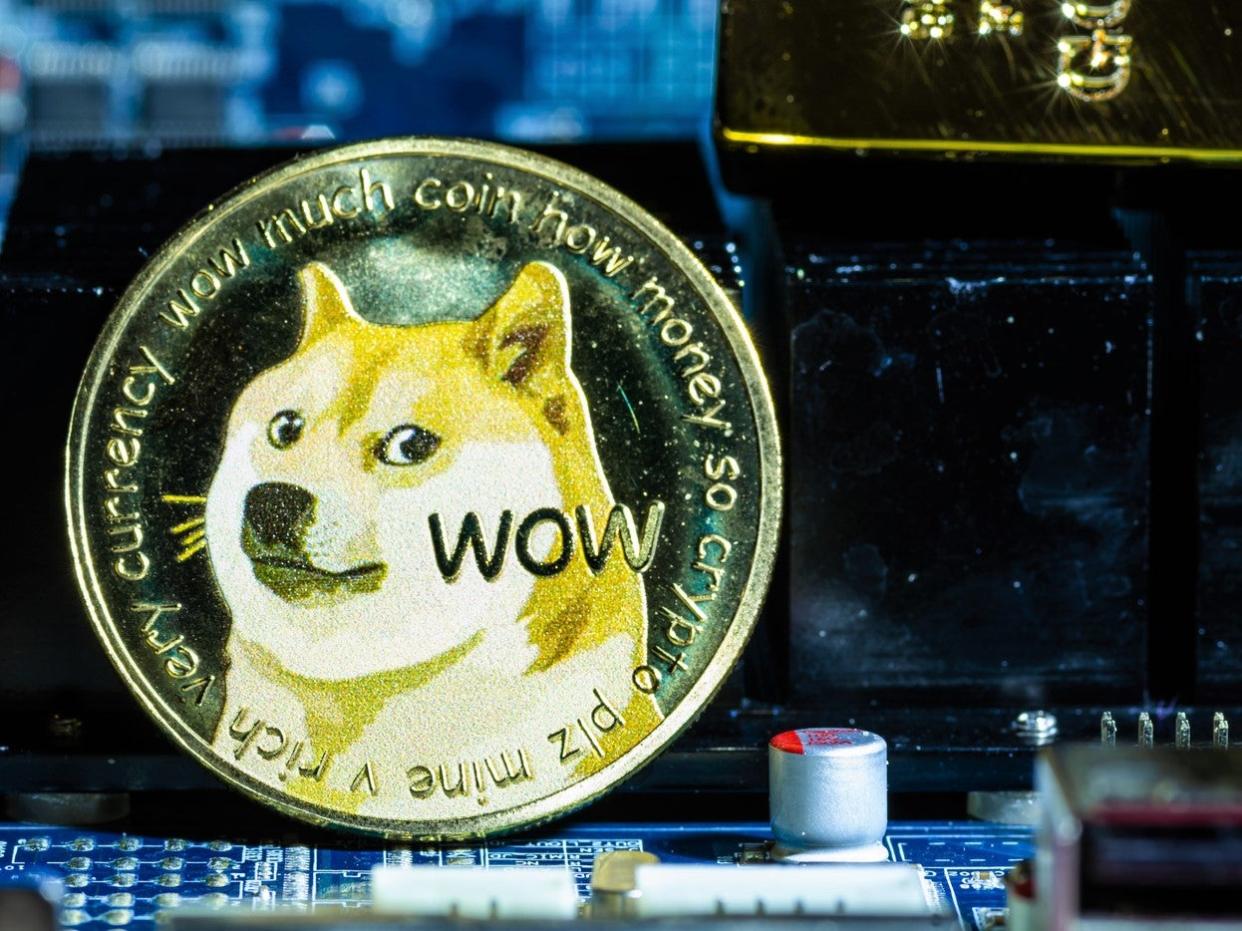 The price of dogecoin has skyrocketed in recent days following months of sustained gains (Getty Images)