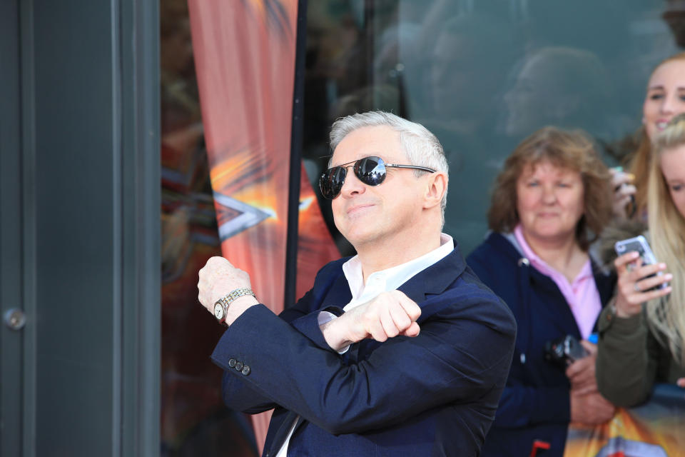 Judge Louis Walsh arrives at the X Factor auditions, at Lancashire County Cricket Club, Manchester.   (Photo by Peter Byrne/PA Images via Getty Images)