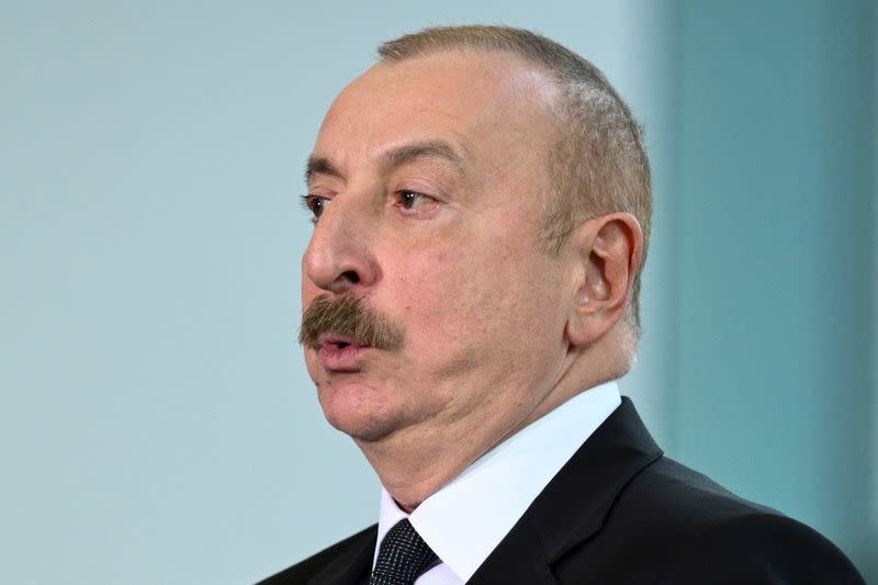 FILE PHOTO: President of Azerbaijan Ilham Aliyev visits Berlin