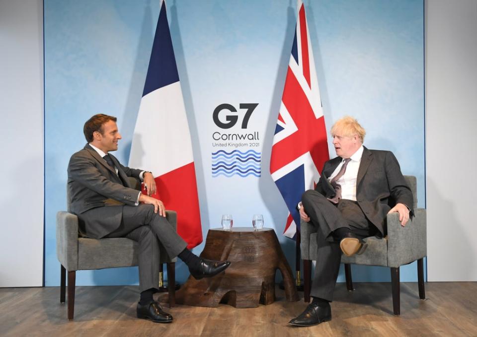 Prime Minister Boris Johnson and French President Emmanuel Macron (Stefan Rousseau/PA) (PA Wire)