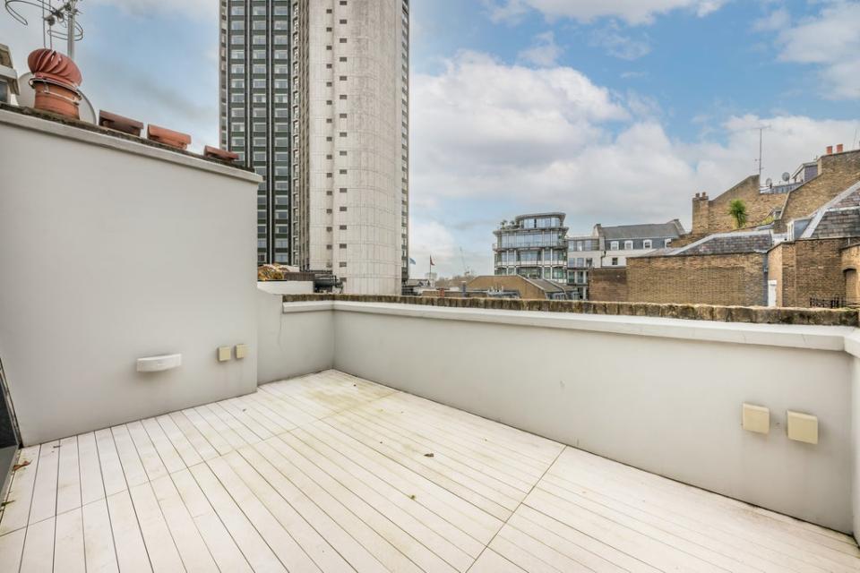 The sixth-floor roof terrace at the Derby Street townhouse (Wetherell)