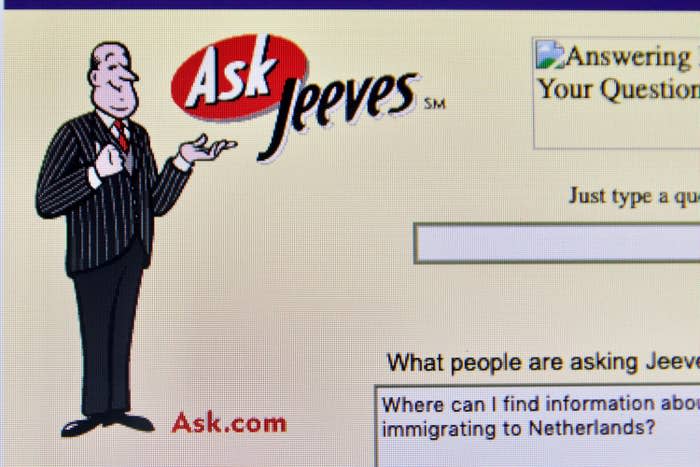 ask jeeves webpage
