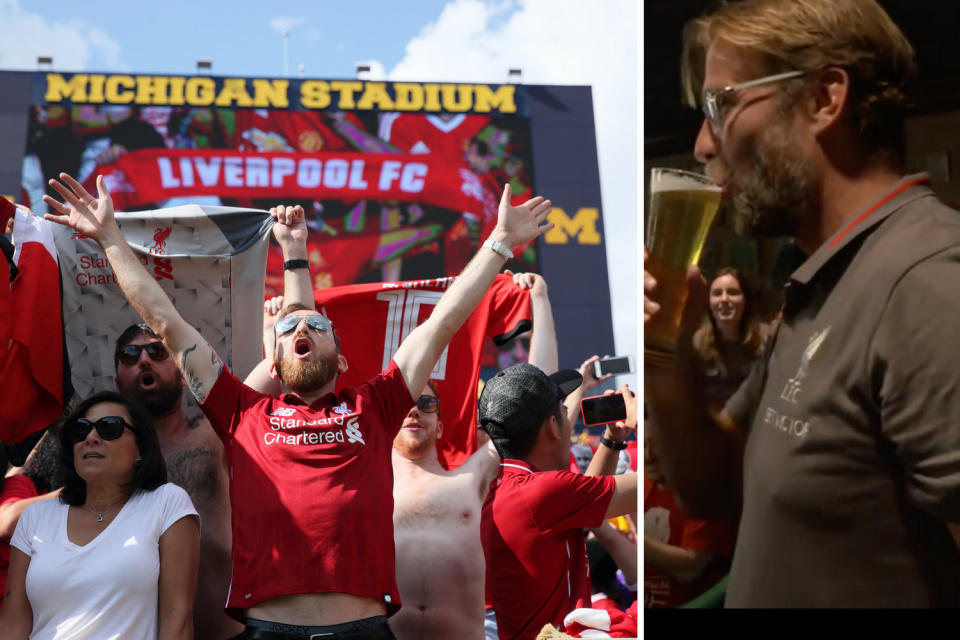 Liverpool boss Jurgen Klopp surprised fans at an event in Michigan