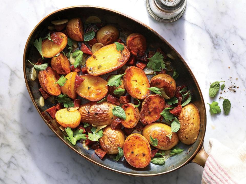 Crispy Potatoes with Chorizo