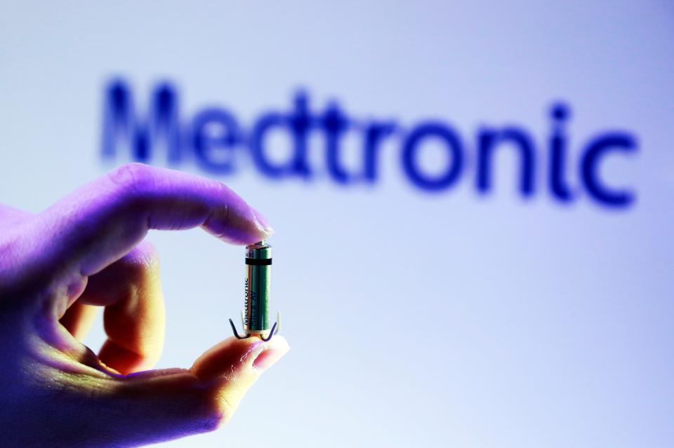 Medtronic logo and pacemaker