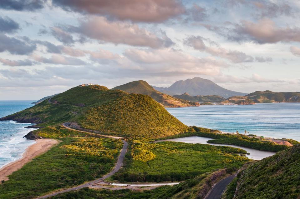 a view of nevis island