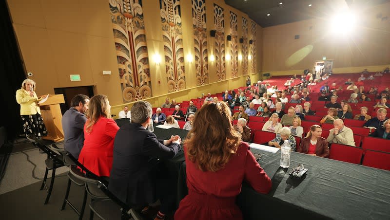 Utah attorney general candidates debate at the Scera Theatre in Orem on Wednesday, April 10, 2024.