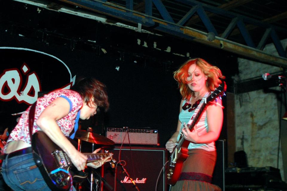 Sleater-Kinney perform during the South West Music Festival in Austin, Texas, in 2005 (Getty)